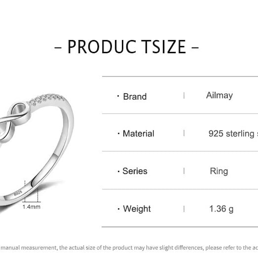 Infinity Ring With Cubic Zirconia - bellissi