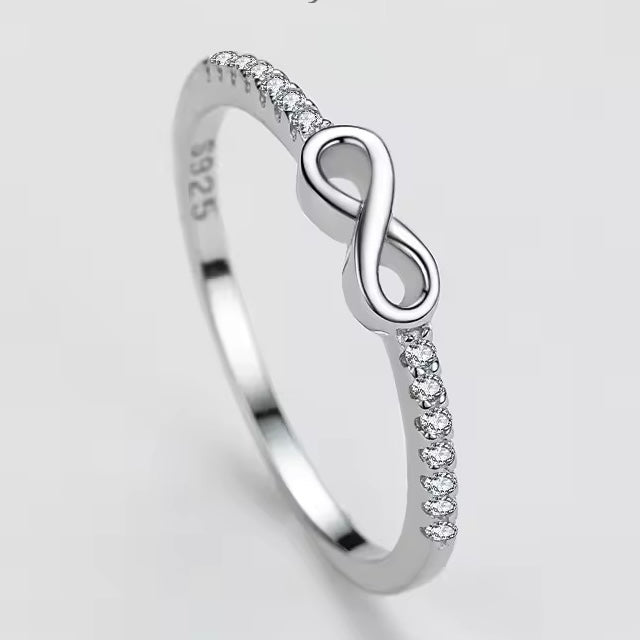 Infinity Ring With Cubic Zirconia - bellissi