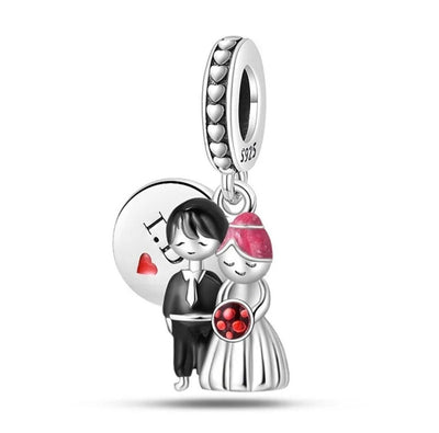 Just Married Couple Dangle Charm - bellissi