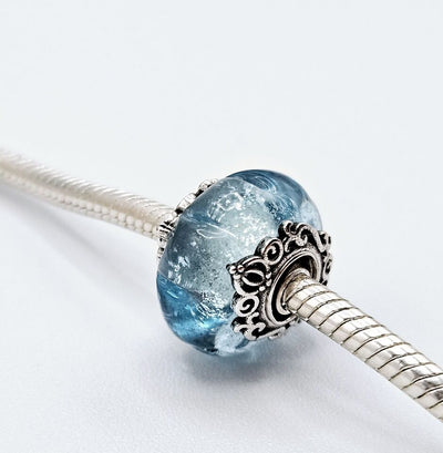 Light Blue Murano Glass Charm - bellissi