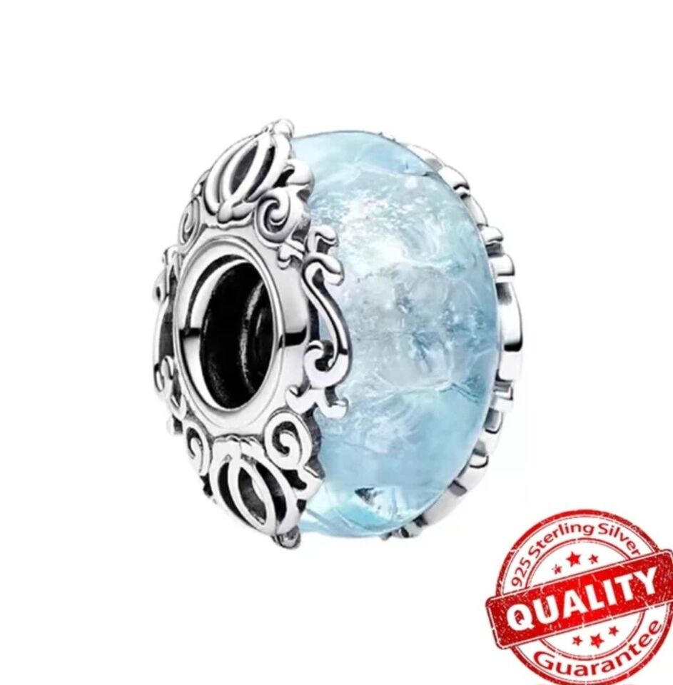 Light Blue Murano Glass Charm - bellissi