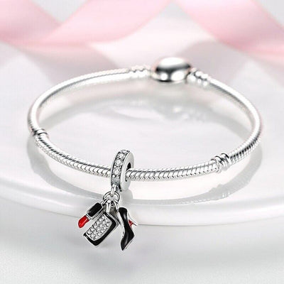 Lipstick Bag Heels Shoe Dangle Charm - bellissi