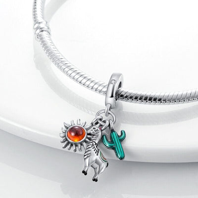 Llama Cactus And Sun Dangle Charm - bellissi