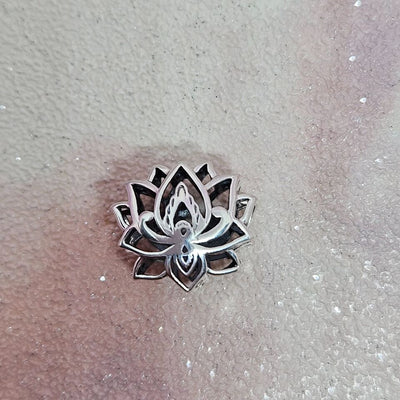 Lotus flower bead charm 925 sterling silver spiritual floral jewelry elegant bracelet accessory gift