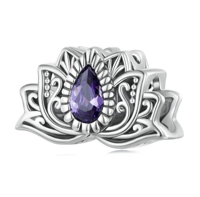 Lotus Flower With Zircon Charm - bellissi
