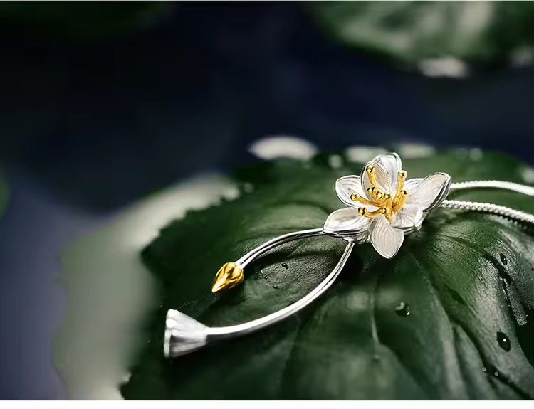 Lotus Whispers Flower Pendant - bellissi