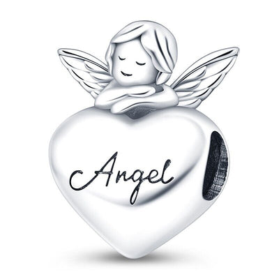 Love Heart With Angel Charm - bellissi