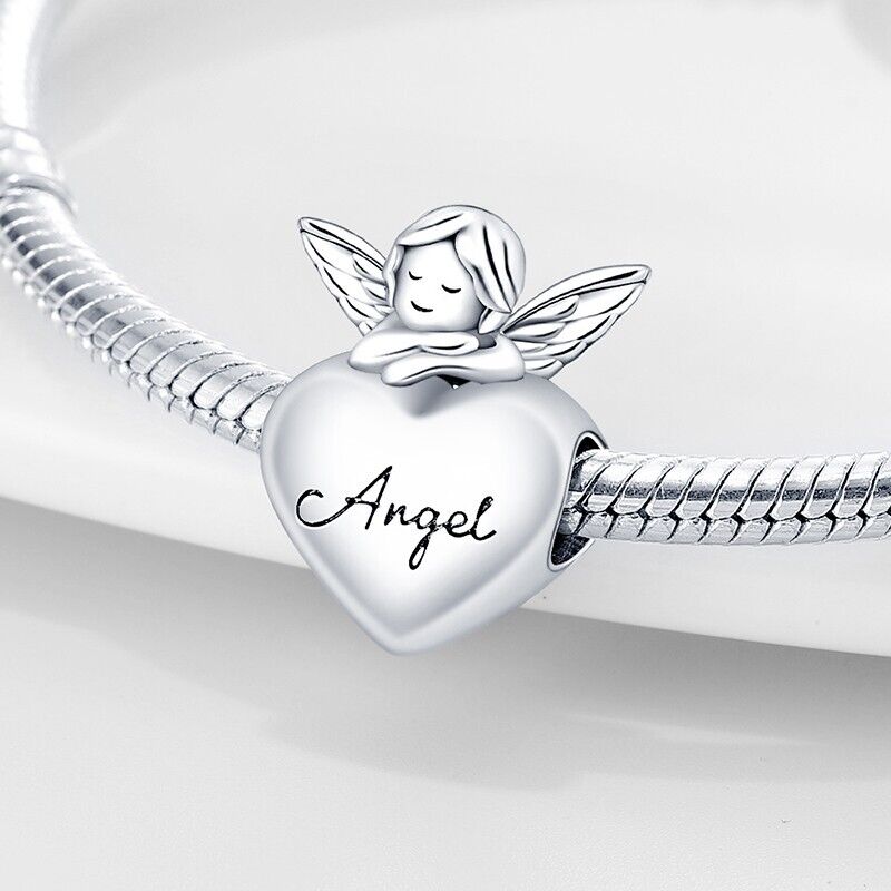 Love Heart With Angel Charm - bellissi