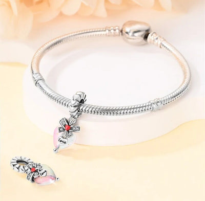 Love Heart Zirconia Bow Dangle - bellissi