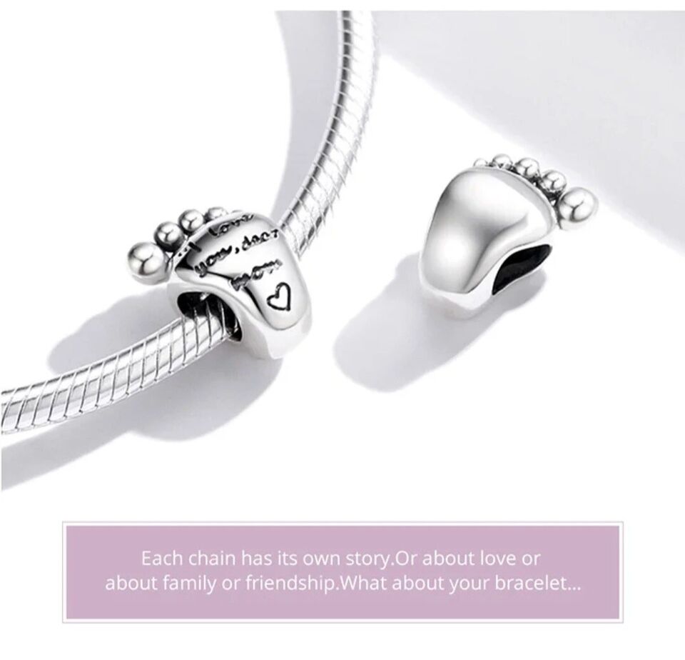 Love Mum Baby Foot Charm - bellissi