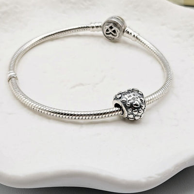Love Mum Heart Red Zircon Charm - bellissi