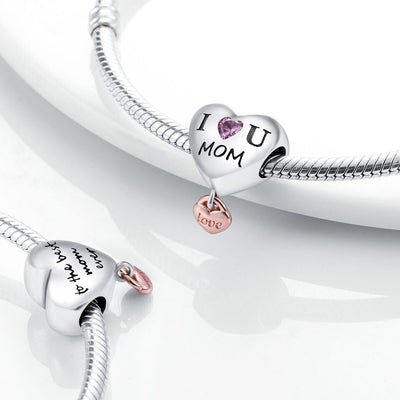 Love Mum Heart With Zirconia Charm - bellissi