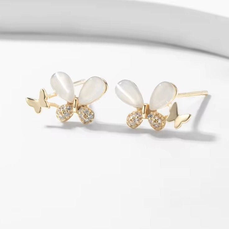 Lovely Butterfly Stud Earrings - bellissi