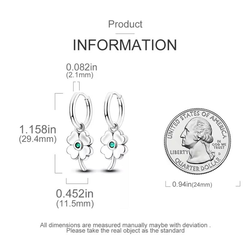 Lucky Clover Dangle Earrings - bellissi