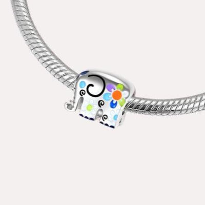 Lucky Elephant Multicoloured Charm - bellissi