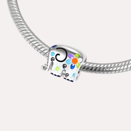 Lucky Elephant Multicoloured Charm - bellissi