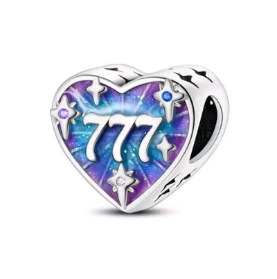 Lucky Number 777 Heart Charm - bellissi