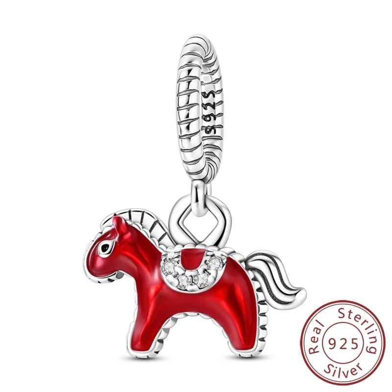 Lucky Red Pony Charm - bellissi