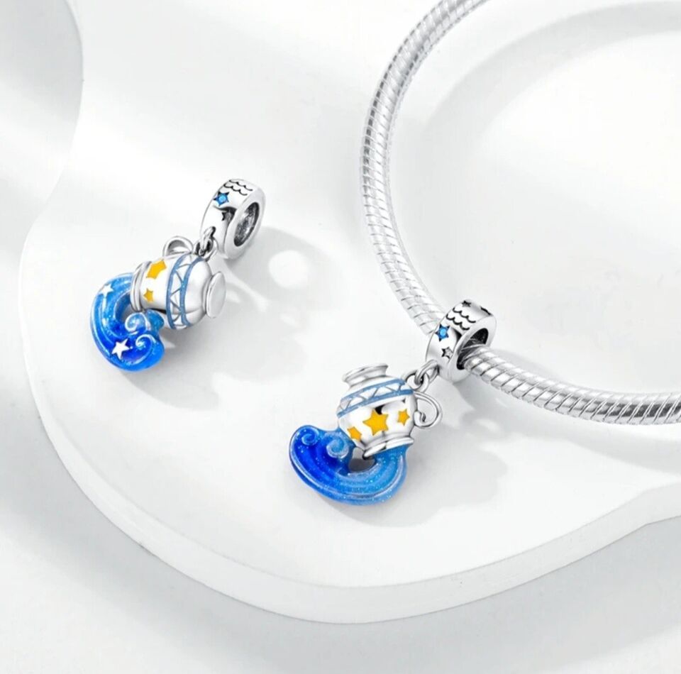 Luminous Zodiac Sign Aquarius Dangle - bellissi