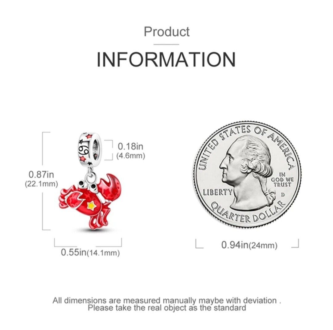 Luminous Zodiac Sign Cancer Dangle Charm - bellissi