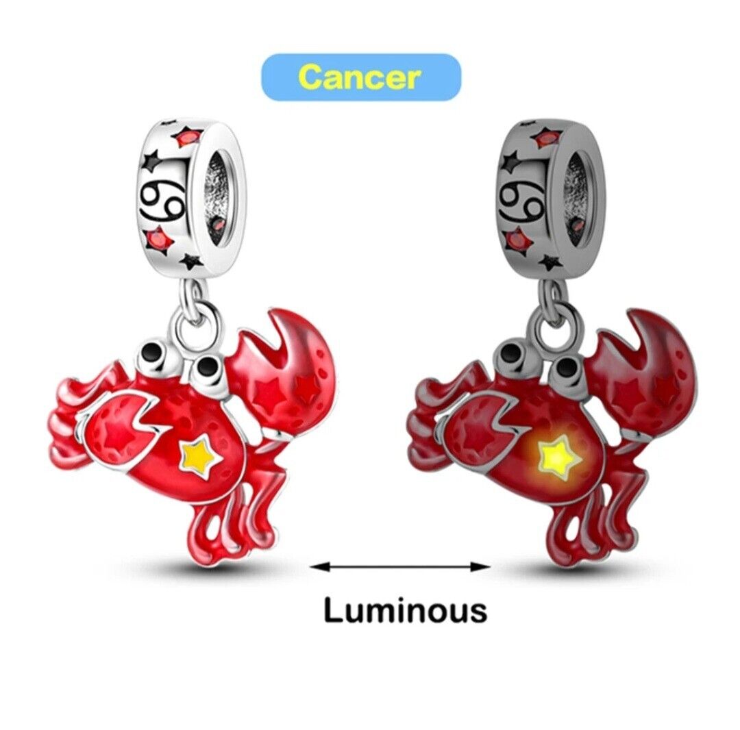 Luminous Zodiac Sign Cancer Dangle Charm - bellissi