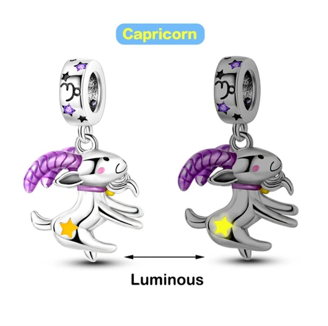Luminous Zodiac Sign Capricorn Dangle Charm - bellissi