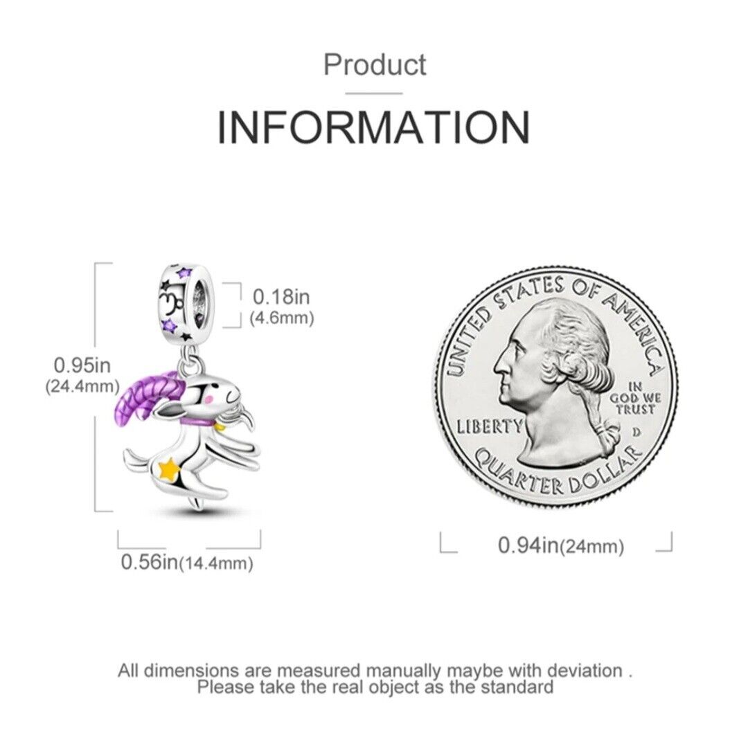 Luminous Zodiac Sign Capricorn Dangle Charm - bellissi