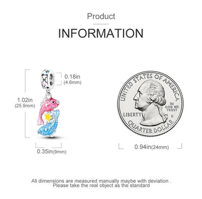 Luminous Zodiac Sign Pisces Dangle Charm - bellissi