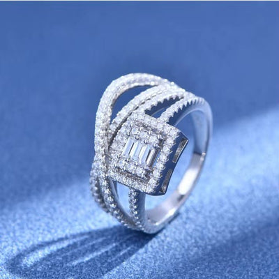 Luxury Multi - Band Crystal Ring - bellissi
