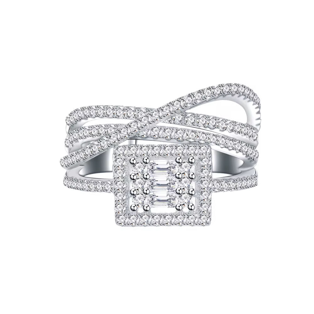 Luxury Multi - Band Crystal Ring - bellissi
