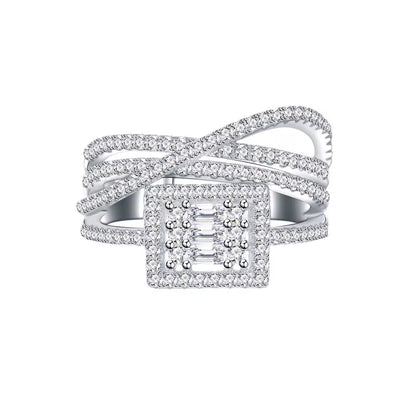 Luxury Multi - Band Crystal Ring - bellissi