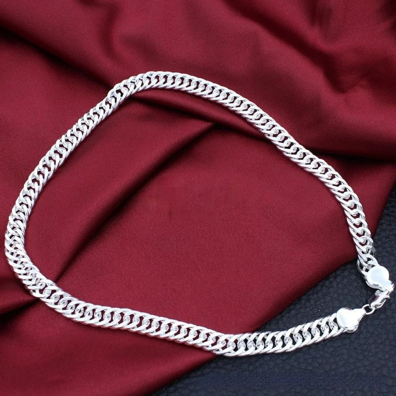 Cuban Chain Necklace 925 Sterling Silver 50cm