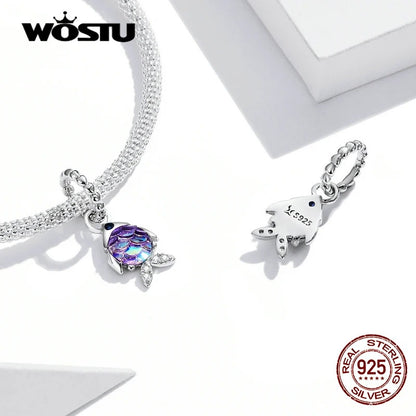 Blue Purple Fish Charm