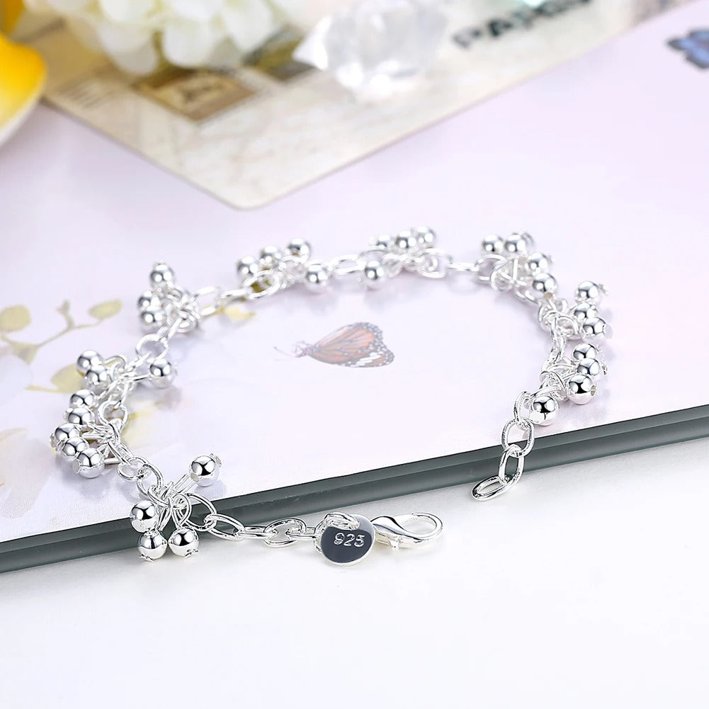 Beautiful Set Bracelets & Necklace Beads Sterling Silver