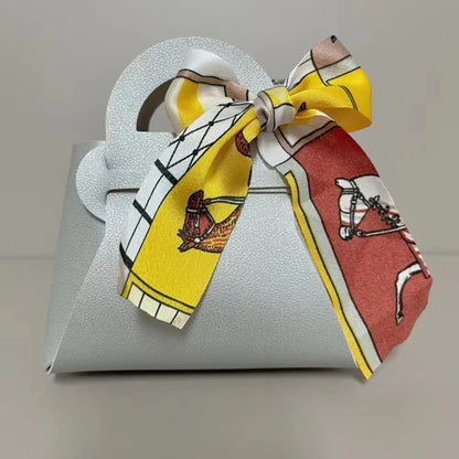 Leather Gift Bags Bow Ribbon
