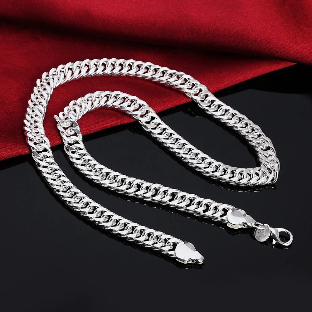 Cuban Chain Necklace 925 Sterling Silver 50cm