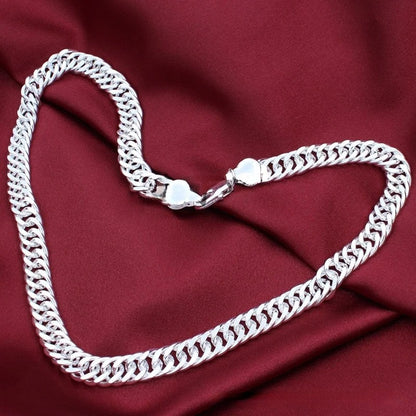 Cuban Chain Necklace 925 Sterling Silver 50cm