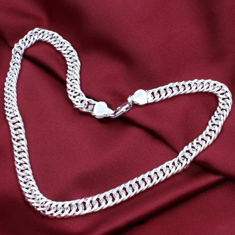 Cuban Chain Necklace 925 Sterling Silver 50cm
