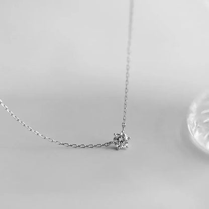 Necklace Set with Zirconia 45cm Sterling Silver