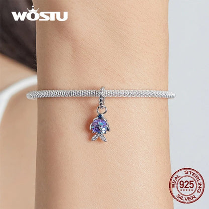 Blue Purple Fish Charm