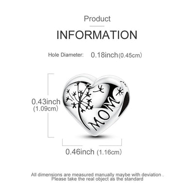 Mom & Daughter Heart Charm with Tree of Life - bellissi