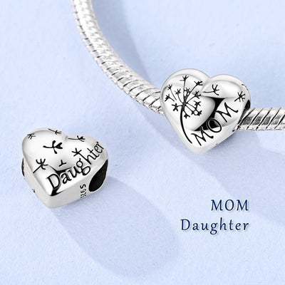Mom & Daughter Heart Charm with Tree of Life - bellissi