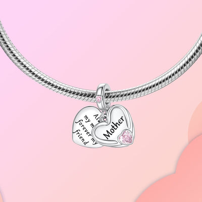 Mom Love Heart Dangle Charm - bellissi