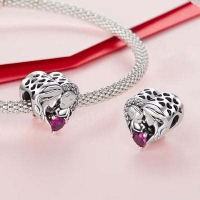 Mother & Baby Love Heart Charm - bellissi