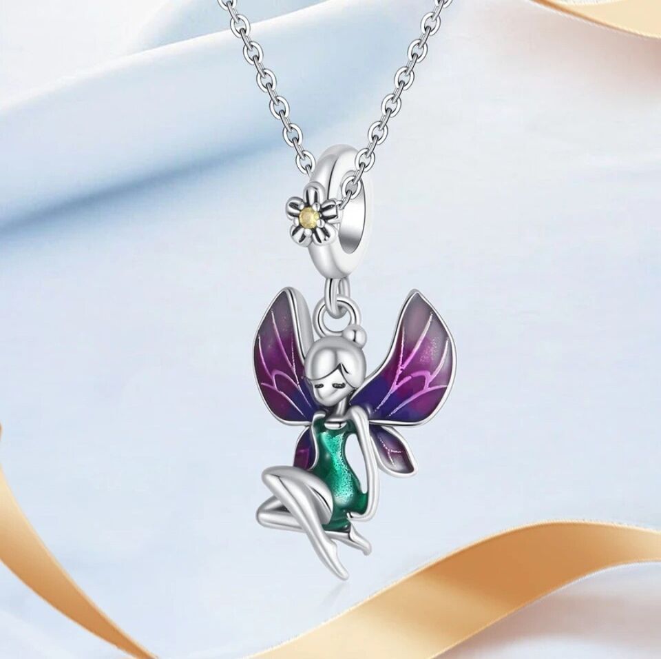 Multicolour Tinkerbell Fairy Dangle Charm - bellissi