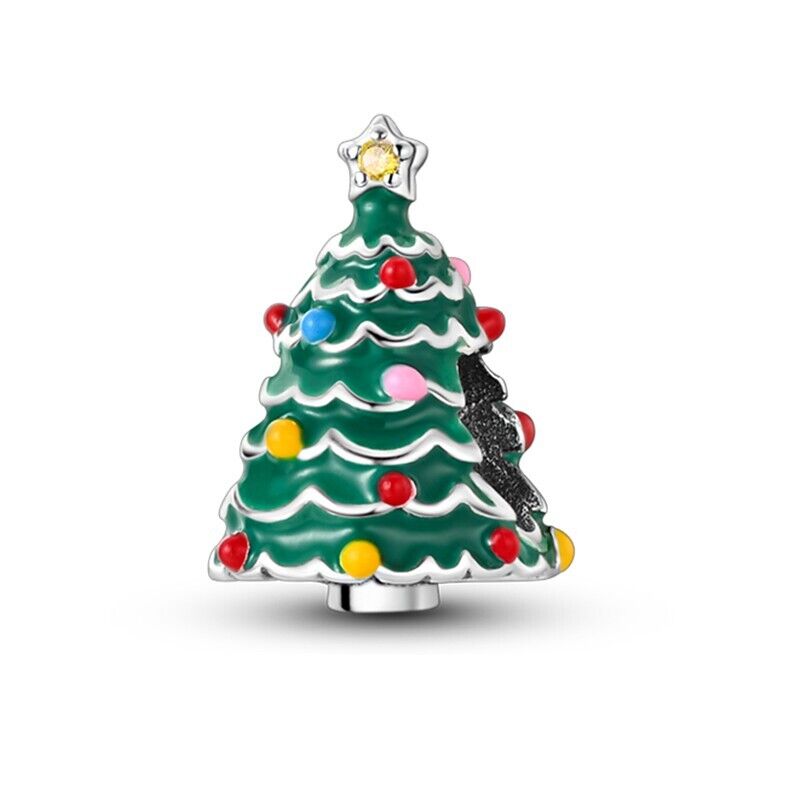 Multicoloured Christmas Tree Charm - bellissi