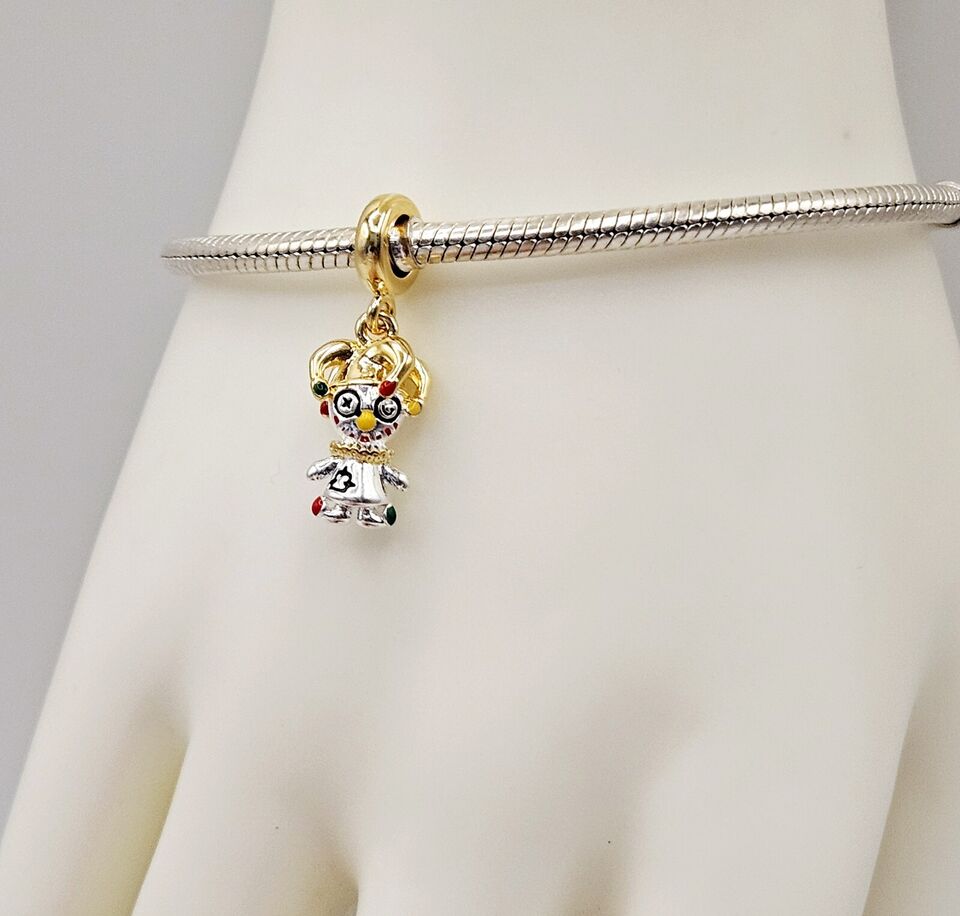 Multicoloured Clown Dangle Charm - bellissi