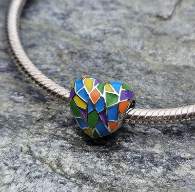 Multicoloured Heart Charm - bellissi