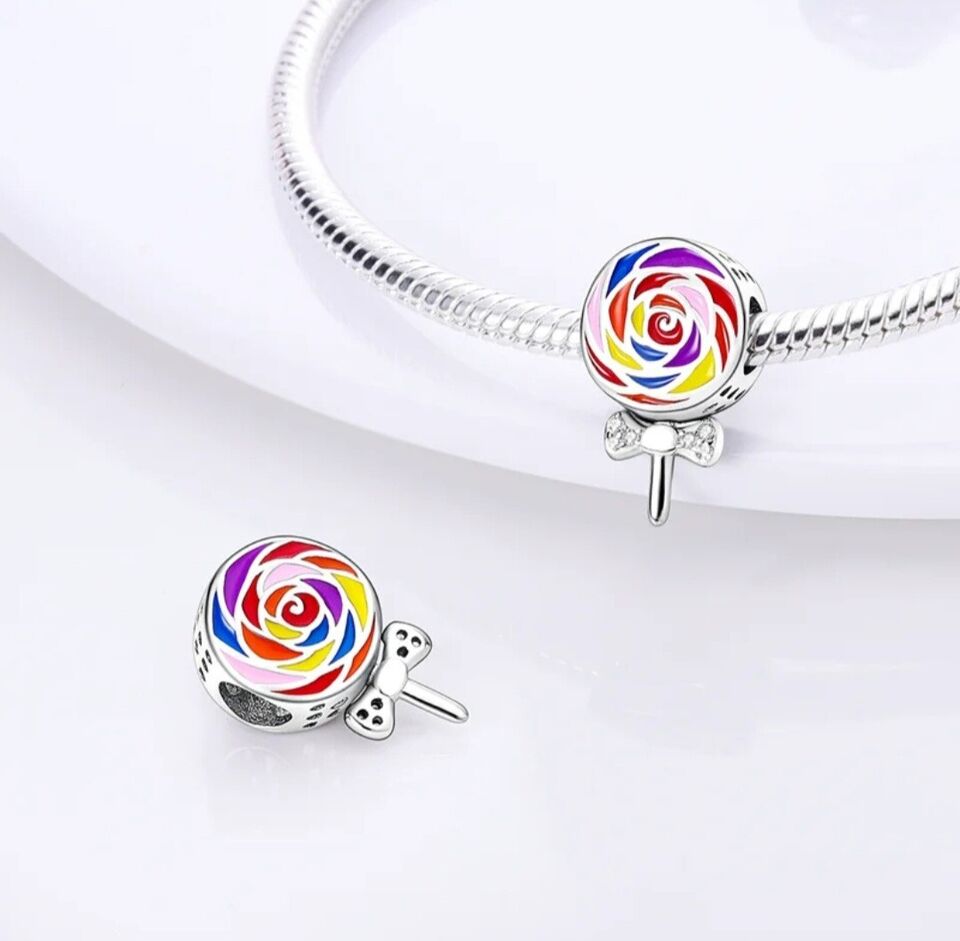 Multicoloured Lollipop Candy Charm - bellissi