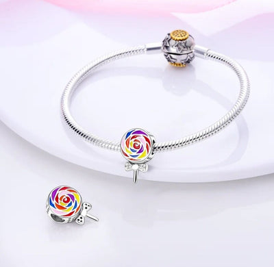 Multicoloured Lollipop Candy Charm - bellissi